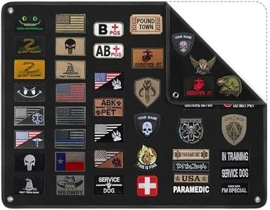 Uikro Tactical Patch Board, 18" x 24" Double-Sided Foldable Patches Panel Holder for Combat Morale Hook and Loop Emblems