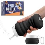 Cynpel Foldable Peri Bottle - Compact Leak-Proof Portable Travel Bidet Sprayer - Ideal for Postpartum Care Perineal Spray Wash & Personal Hygiene - Jet Spray Portable Bidet - Black