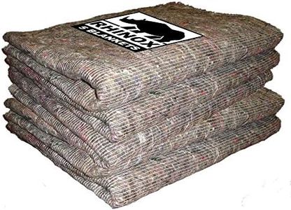 Rhinox Pack of 5 Furniture Moving Van Removal Packing Transit Fabric Blankets -200cm x 150cm