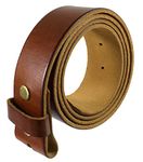 Gelante Genuine Full Grain Leather Belt Strap without Belt Buckle, Tan, Large (38''-40'')