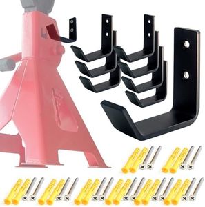 Aucuqu 8 Packs Jack Stands Wall Mount Organizer, Heavy Duty Stainless Steel Holder Hook Fits 2 & 3 & 4 Ton Jack Stands