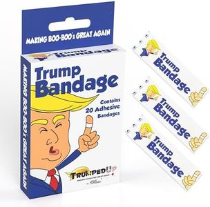 Fairly Odd Novelties Donald Trump Full Color Novelty Adhesive Bandages - Making Boo Boo's Great Again