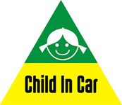 isee360 Child in car Green Yellow Background Yellow,with,Windows, Car Sticker