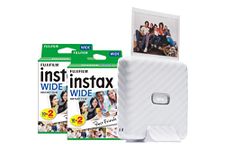 Fujifilm Instax Link Wide Printer & 40 Shots - Ash White