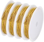 SUNNYCLUE 10M Real 14K Gold Plated Copper Wires 1mm 18 Gauge Copper Jewellery Wire Craft Metal Wire Copper Bead Wires Bead String Wire Jewellery Beading Wire for Jewellery Making Wrapping Sculpting