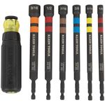 Hollow Magnet Color-Code Ratchet Power Nut Driver 7-pc