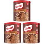 Meal Replacement SlimFast Meal Shake Powder Chocolate 10 Servings 365g Pack of 3 | High in Protein, Source of Fibre, Healthy Shake for Balanced Diet Plan with Vitamins and Minerals