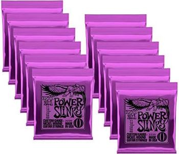 Ernie Ball 2220 Power Slinky Nickel Wound Set Electric Guitar Strings - 12 PACK