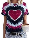Valentine Shirts for Women Tie Dye 