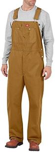 Dickies mens Bib overalls and coveralls workwear apparel, Brown Duck, 34W x 34L US