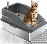 Stainless Steel Cat Litter Box, Ext