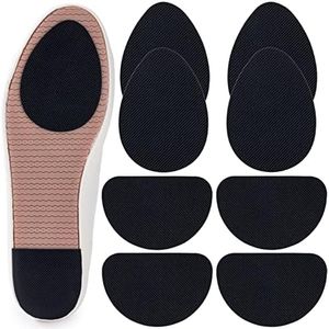 Non-Slip Shoe Pads, GADEBAO Self-Adhesive Anti-Slip Sole Sticker Protector, Premium Odorless Silicone Non Skid Shoe Grips for High Heels, Black-2 Shapes, 2.5 Inch * 3.5 Inch * 0.06 Inch