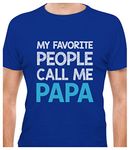 Tstars My Favorite People Call Me Papa Shirt Gifts for Dads Fathers Day Dad Grandpa Shirts for Men X-Large Blue