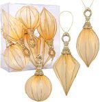 Christmas Ball Ornaments, 6pc Set G