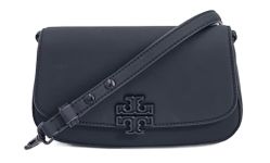 Tory Burch 153620 Britten Black Matte With Black Hardware Women's Convertible Crossbody Bag, Black, Small