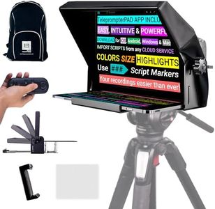 TELEPROMPTER PAD iLight PRO 12" Autocue teleprompter iPad Tablet - Kit teleprompter for video with Remote Control, APP & Carry Bag, Beam Splitter Prompter DSLR, iPhone, APP for Apple Android Mac Win