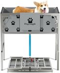Dogvingpk Foldable Elevated Dog Bathtub with Drain 300 lb Capacity Portable Pet Shower Wash Station for Bathing Grooming Small Medium and Large Dogs, and Indoor Outdoor Use (2 PVC-TUB-L)