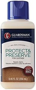 Guardsman Protect & Preserve Leather Protector for Leather Furniture & Car Interiors | Small Leather Goods and Leather Shoe Cleaner, 8.4 Fluid Ounces