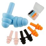 3 Pairs Ear Plugs Silicone Soft Ear Plugs Waterproof Reusable Earplugs Noise Reduction Earplugs for Adults Kids Sleeping