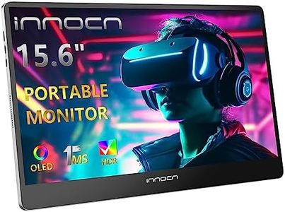 INNOCN Portable Monitor 15.6" OLED 1080P FHD USB-C Laptop Monitor HDMI Computer Display HDR Gaming Monitor w/Detachable Stand & Speakers, External Monitor for Laptop PC Mac Tablet PS4 Xbox Switch