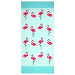 WarmHeartting Beach Towels Extra Large 100x180cm Microfibre for Men and Women Great for Swim Spa Travel Yoga Sports Camping Sunbed Cover Bath or Shower at Home Flamingo Print