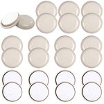 FOGAWA 24Pack Furniture Sliders and Gliders for Carpet Chair Leg Sliders Self Adhesive Furniture Moving Glide Pads for Heavy Furniture Sofa Laminate Vinyl Wooden Floor Round 32mm