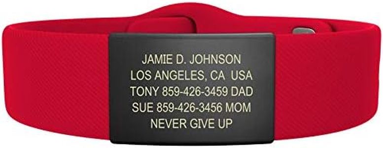 ROAD iD - Official Identification Bracelet - The Wrist ID Elite - 19mm Wide - Silicone Pin-Tuck - for Athletes - 4 colors