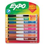 Expo Magnetic Dry Erase Fine Marker with Eraser 8/Pkg-Assorted