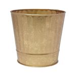 Hosley Metal Planters 5 Inches Diameter, Ideal Farmhouse Decor for Weddings, Gift Special Events Parties Outdoor PlantersGold