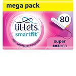 Lil-Lets Extra Comfort Super Absorbency Non-Applicator Tampons, Pack of 8