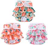 Washable Dog Diapers Female 3 Pack Reusable Premium Highly Absorbent Doggie Diapers, Flexible Puppy Diapers, Durable Leak-Proof Dog Diapers for Period Heat Incontinence Potty Training, S