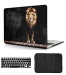 Case Compatible with MacBook Pro 13 inch 2012 2011 2010 2009 2008 Release A1278 with CD-ROM, Plastic Durable Creative Hard Shell Protective Case & Keyboard Cover & Bag, Lion