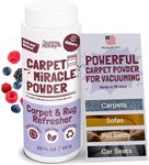 Carpet Powder Miracle- Dry Carpet Cleaner, Bio-degradable Non-toxic Deodorizer, Refreshes Carpets, Rugs and Upholstery (Wildberry Scent, 20 Oz)