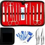 Forgesy 22 Pcs Advanced Dissection Kit For Anatomy and Biology Medical Students With Scalpel Knife Handle - 11 Blades - Case