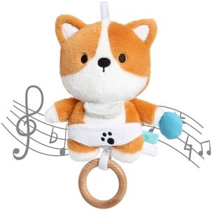 COTTONBEBE Peluche Bébé Renard, Doudou avec Musique Douce, Jouets Musicaux pour Garçons et Filles, pour Poussettes et Berceaux, Cadeau de Naissance Idéal pour Bébé