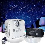 AMKI High Power 32W Twinkle 1000pcs 0.03in 13.1ft Fiber Optic Light Starlight Headliner Kit,Pure White Meteor Shooting Star 150pcs Fiber,Sound Mode Starlight Box for Car Movie Theater Home Ceiling