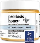 PSORIASIS HONEY Skin Renewing Cream for Intense Moisturizing - Relieves Dry, Itchy Skin, Fast Absorbing Skin Care Cream with Salicylic Acid and Restorative Oils Psoriasis Relief (4oz)