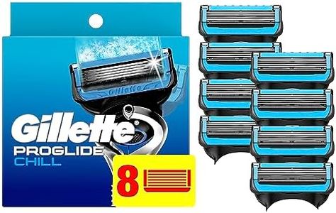Gillette ProGlide Chill Razor Refills for Men, 8 Blade Refills