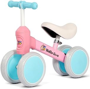 Hello-5ive Baby Balance Bike,Indoor Outdoor Toys Baby Ride On Bike No Pedals for 1-2 Year Old Boys Girls Kids Toddlers First Bike, Best Gift (pink & blue)