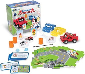 Learning Resources Switcheroo Coding Crew, STEM Toy for Kids, Coding Toy, Interactive Robot, 46 Pieces, Age 4+