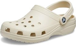 Crocs Unisex-Adult Classic Clogs, Bone, 6 Men/8 Women