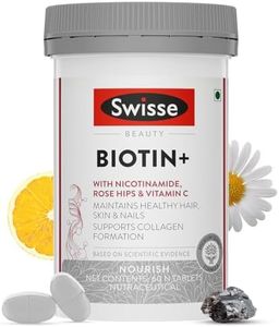 Swisse Beauty Hair Skin Nails+ with Vitamin C and Biotin for Healthy hair, Radiant Skin and Stronger Nails - 60 Tablets (Vegan Supplement)