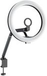 TELESIN° Long Arm Phone Holder Desk Mount with Selfie Ring Light