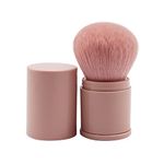 Retractable Kabuki Foundation Brush Portable Makeup Brush Travel Face Blush Brush for Powder Mineral Foundation Blending Blush