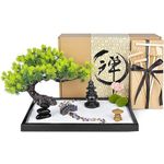 Artcome Japanese Zen Sand Garden for Desk - Home, Office Desk Accessories - Bamboo Crafted Meditation Therapy Tray - Mindful Relaxation and Meditation Tool for Stress Relief - Gift Set