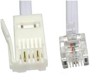 RGB Networks Ltd BT Phone Cable Extension BT plug to RJ11 Plug, (2 pin Crossover Type) for Modem Telephones landline UK (not a Rollover Cable!) (5M or 16.4 feet)