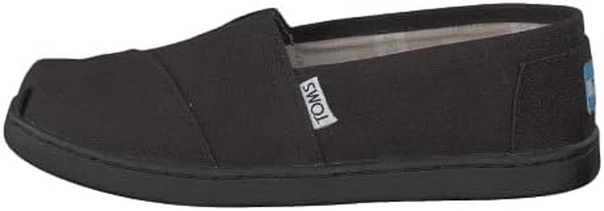 TOMS Unisex-Child Classic Alpargata Sneaker, Black Canvas, 12 Big Kid