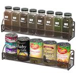 DecoBros 2 Pack Wall Mount Single Tier Mesh Spice Rack, Bronze