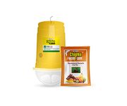Chipku Fly Magnet Trap Useful in Mango, Papaya, Sapota, Guava, Pomegranate, Sweet Fruit (3 Trap with 3 Fruit Fly Lure) - Pack of 3