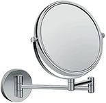 hansgrohe Logis Universal - shaving mirror wall mounted, bathroom mirror for shaving and makeup, bathroom accessory, chrome, 73561000